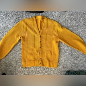 Vintage Mustard Cardigan Sweater